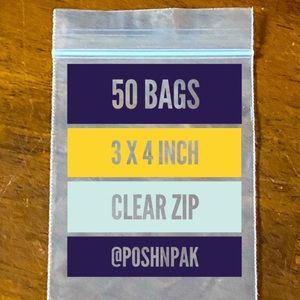 50 clear zip style bags 3 x 4 inch